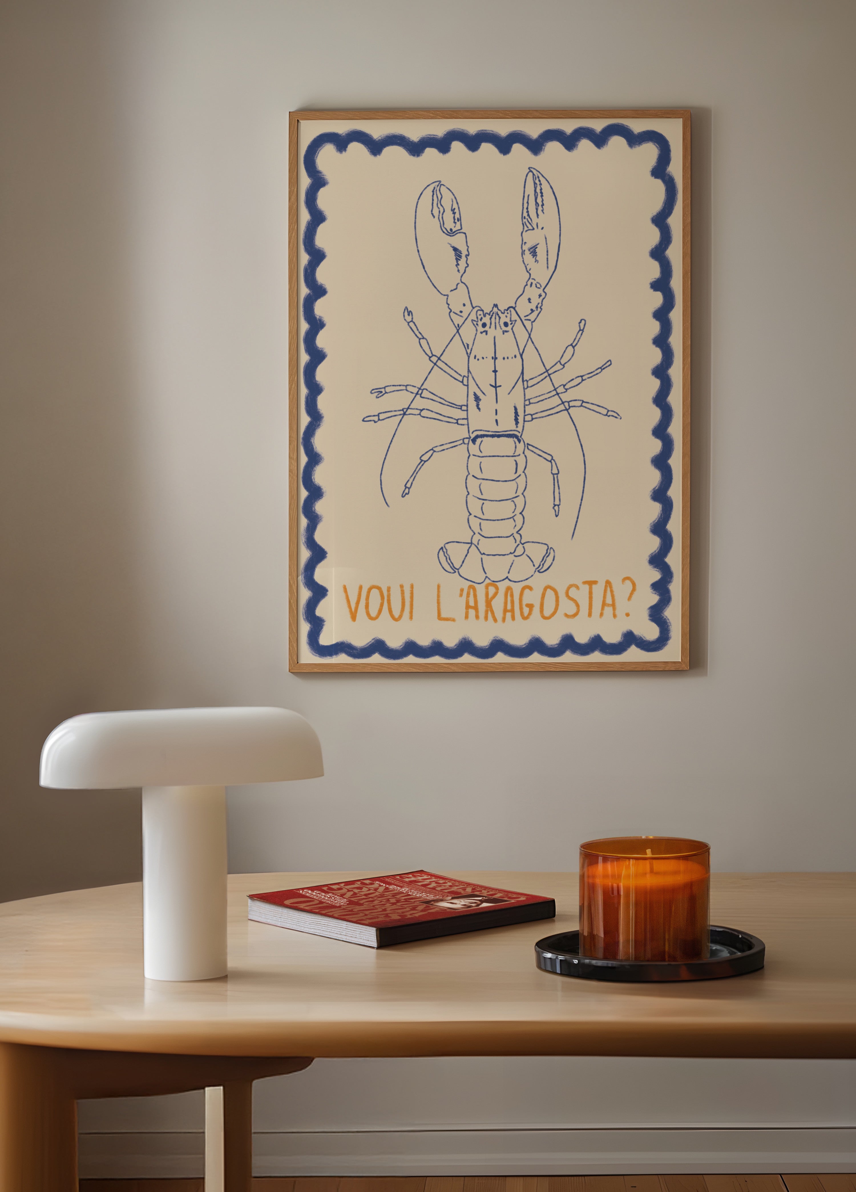 Italian Lobster Drawing