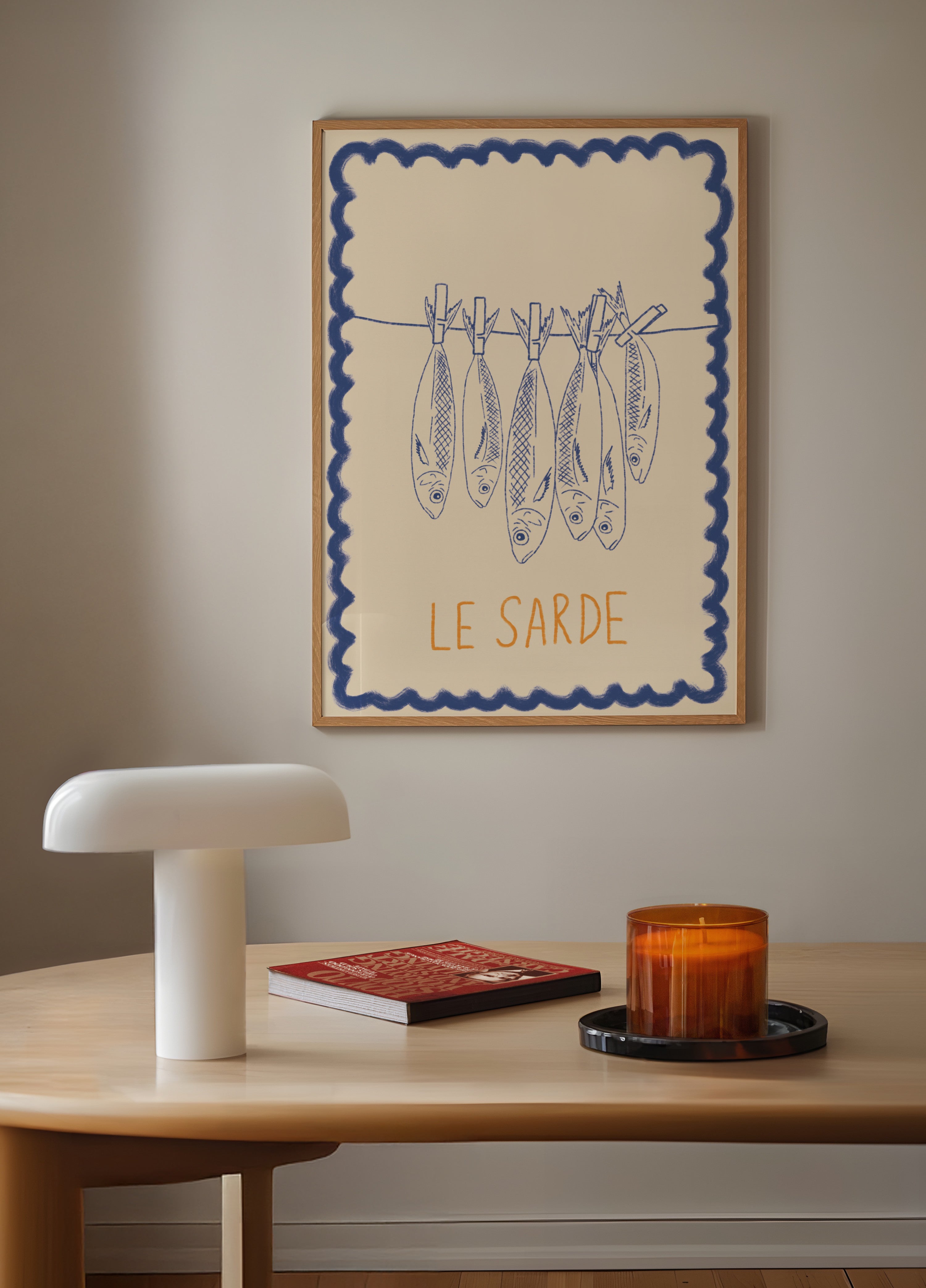 Rustic Sardines Illustration