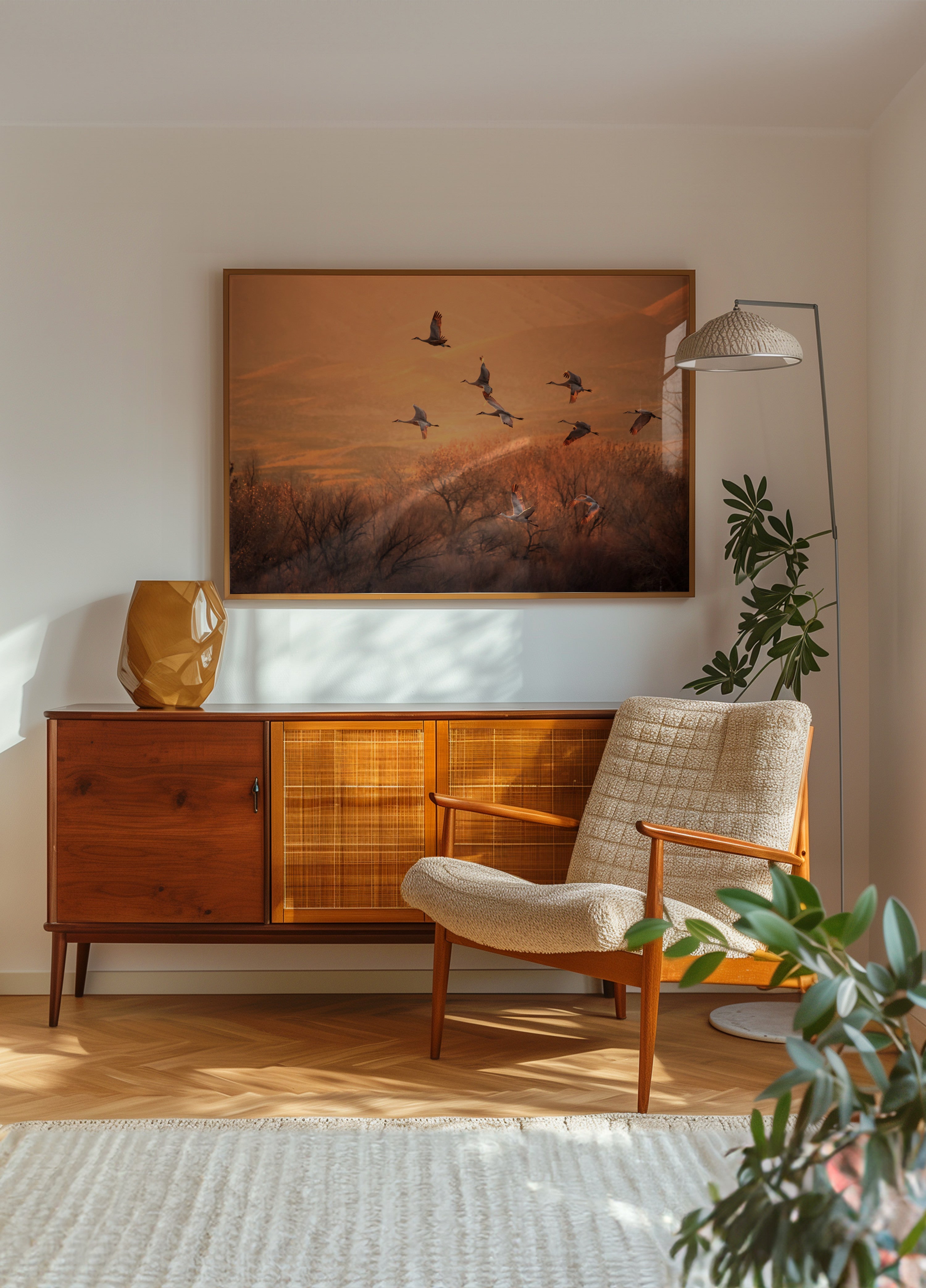 Golden Hour Cranes