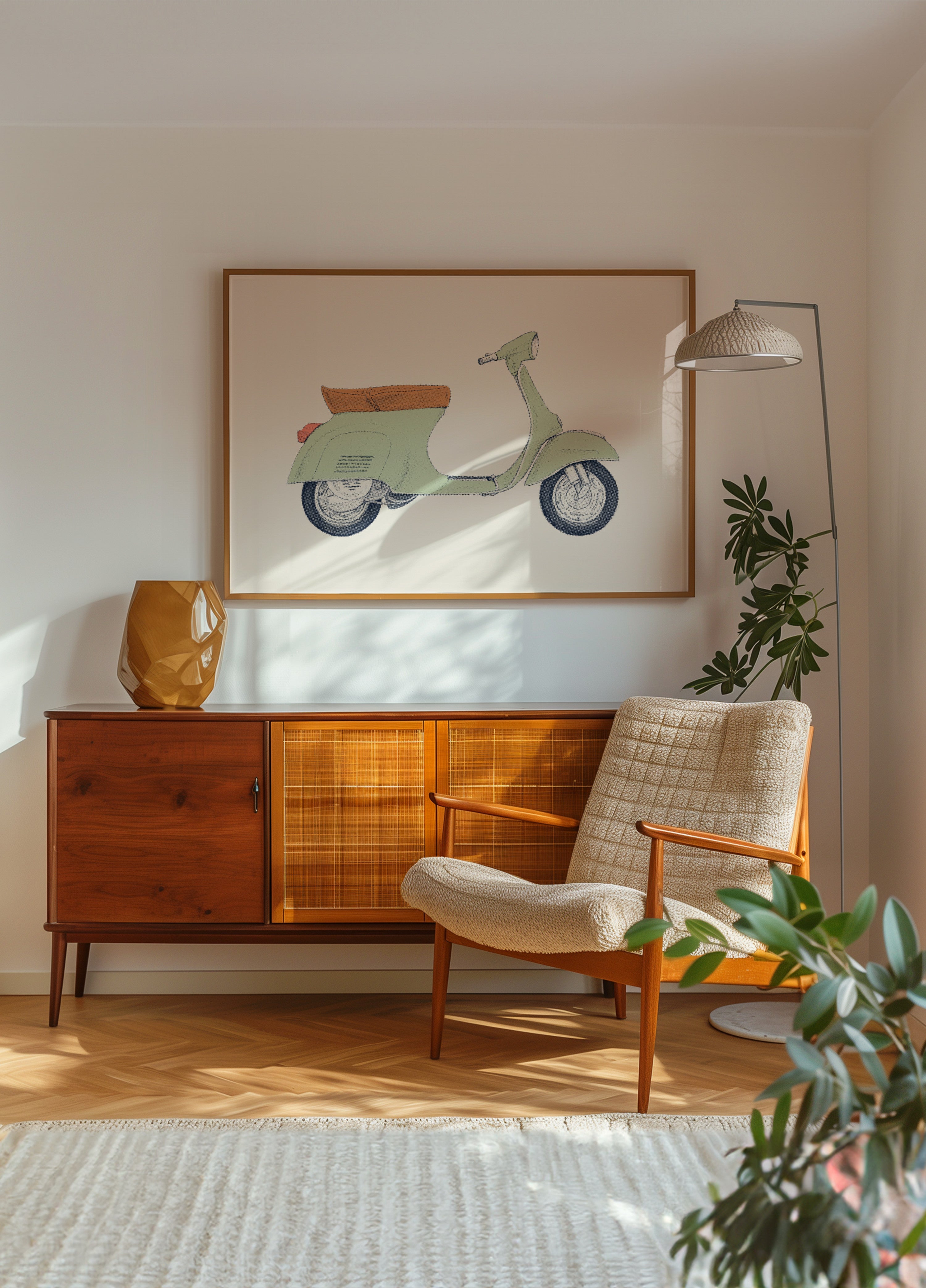 Vintage Green Scooter