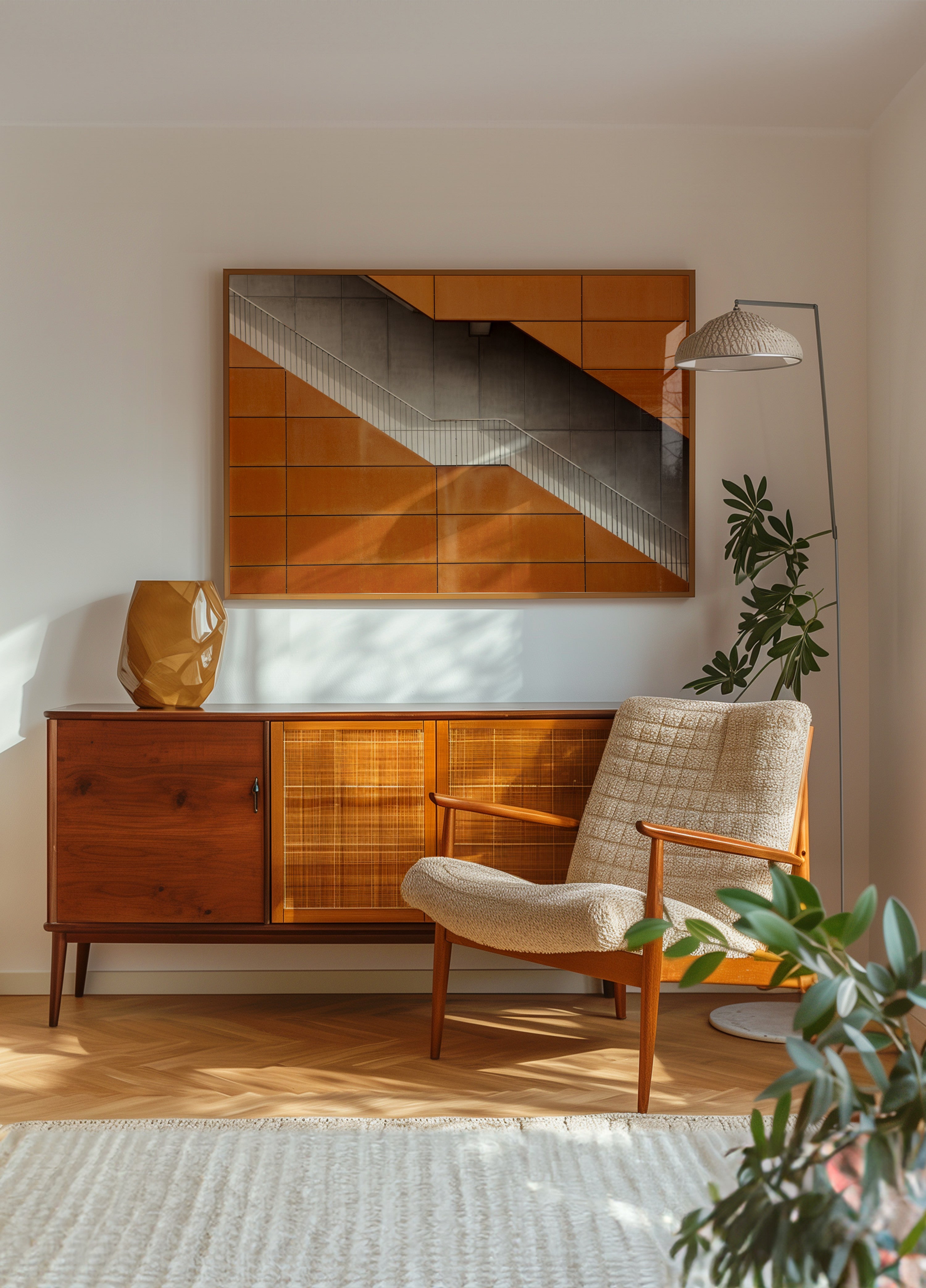 Orange Diagonal Staircase