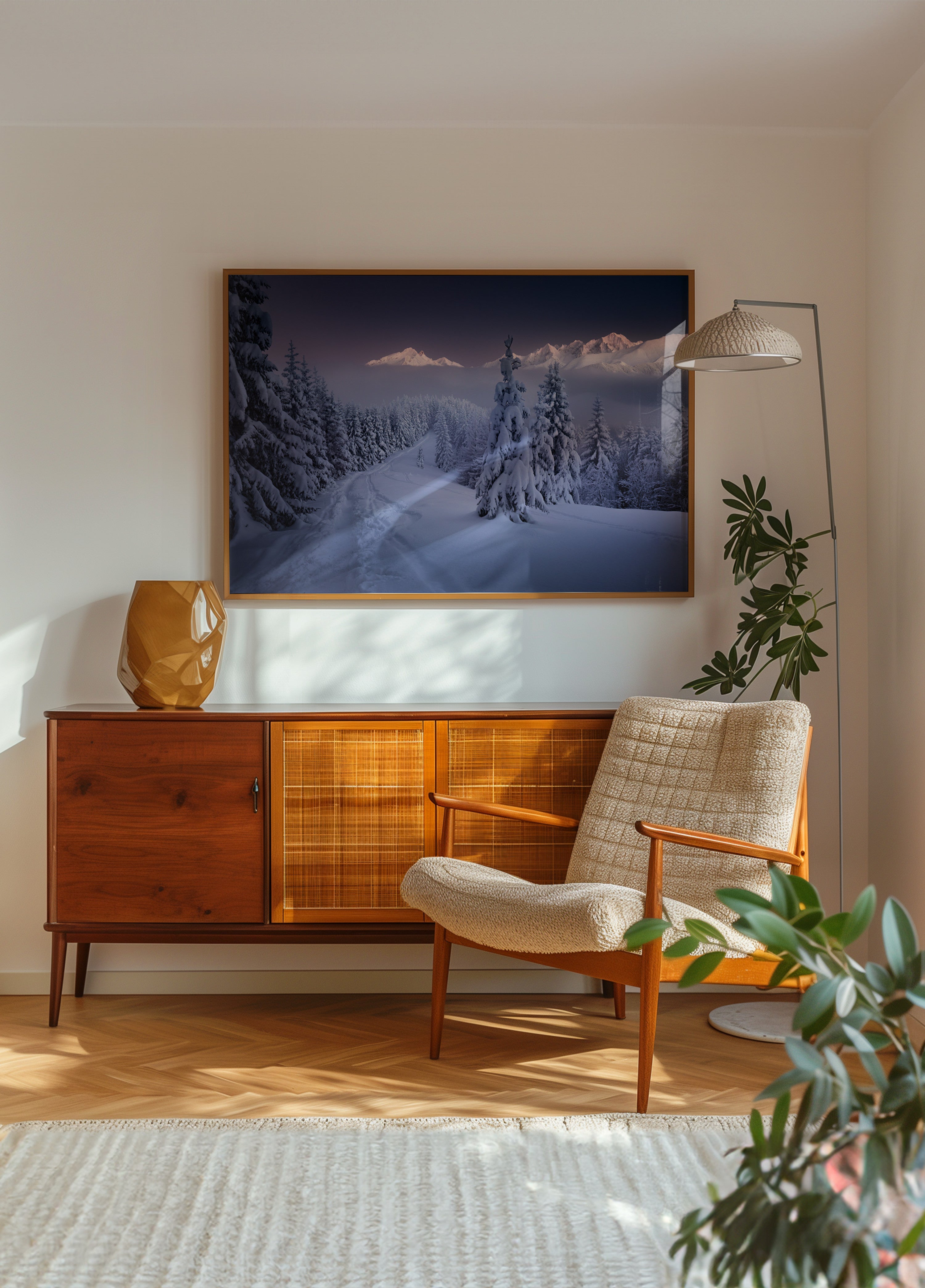 Winter Forest Mountain Path