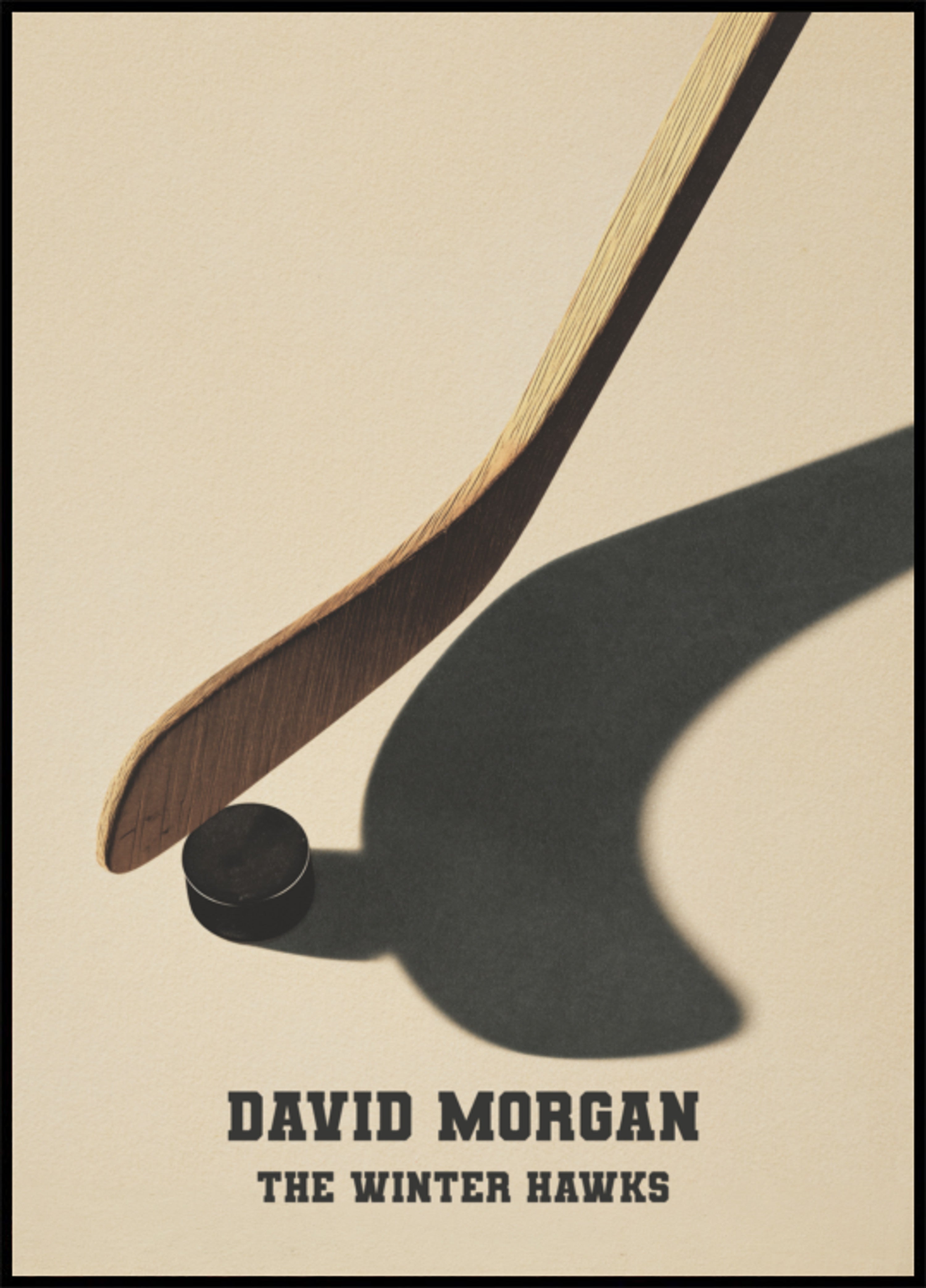Vintage ishockeyklubba och puck skuggposter