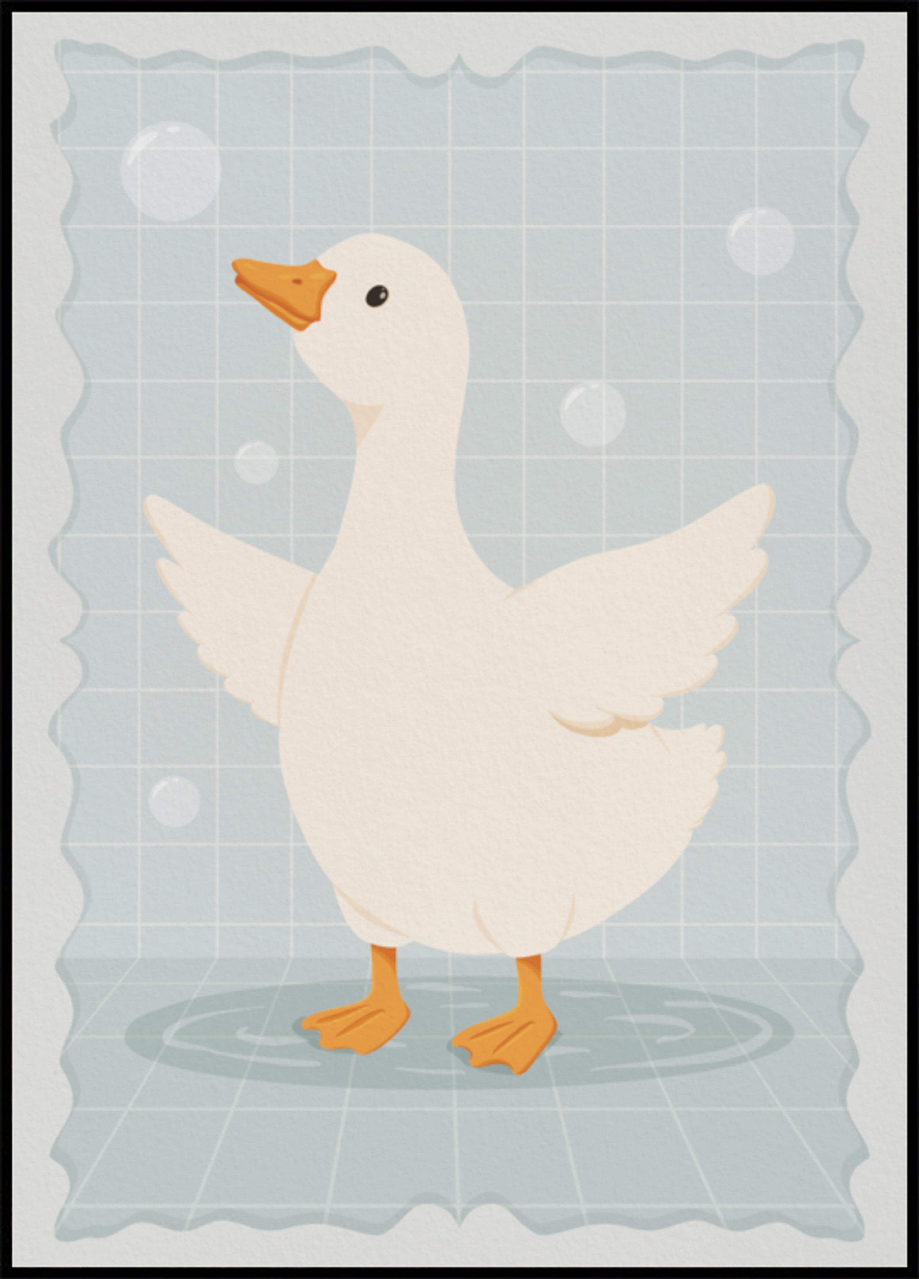 Cute Bathtime Goose