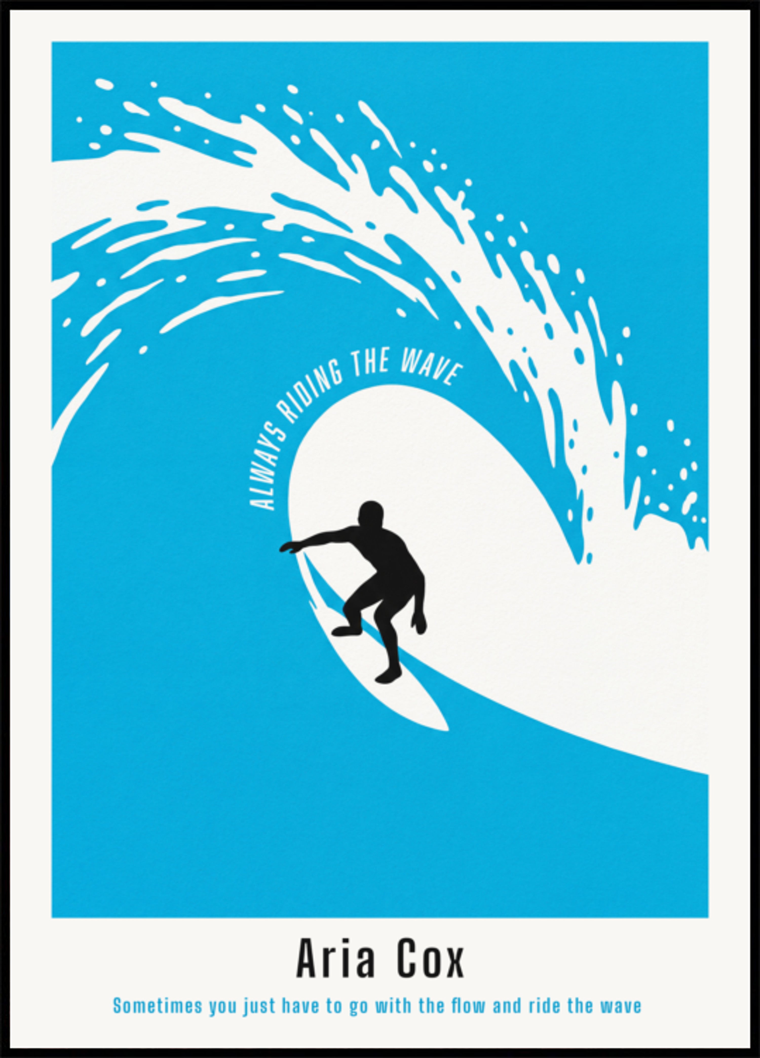 Oanpassad surfplakat