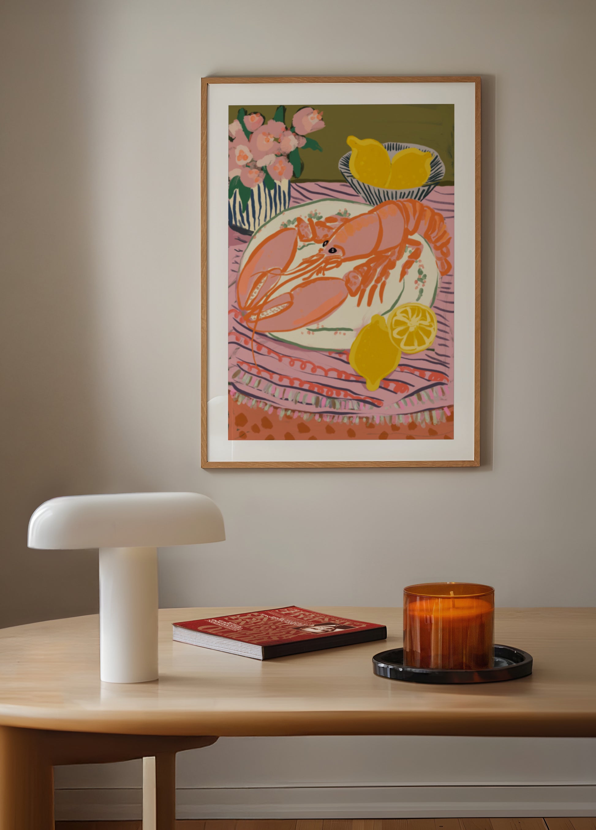 Vibrant Lobster Still Life