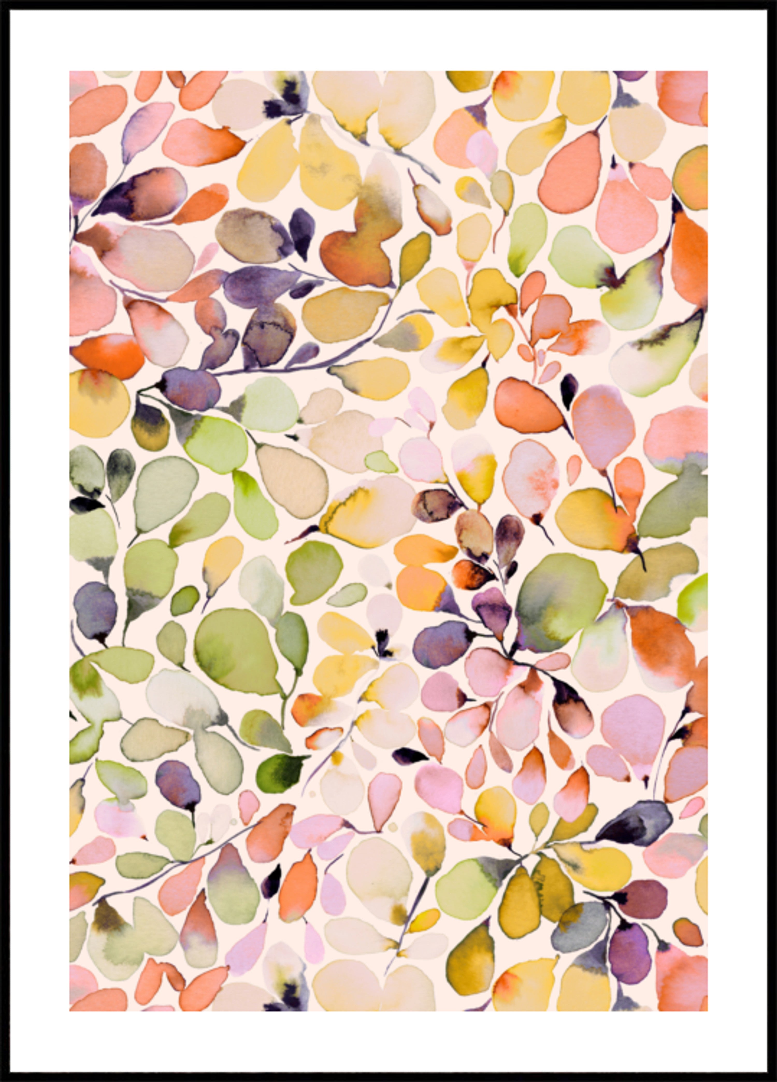 Colorful Watercolor Leaves