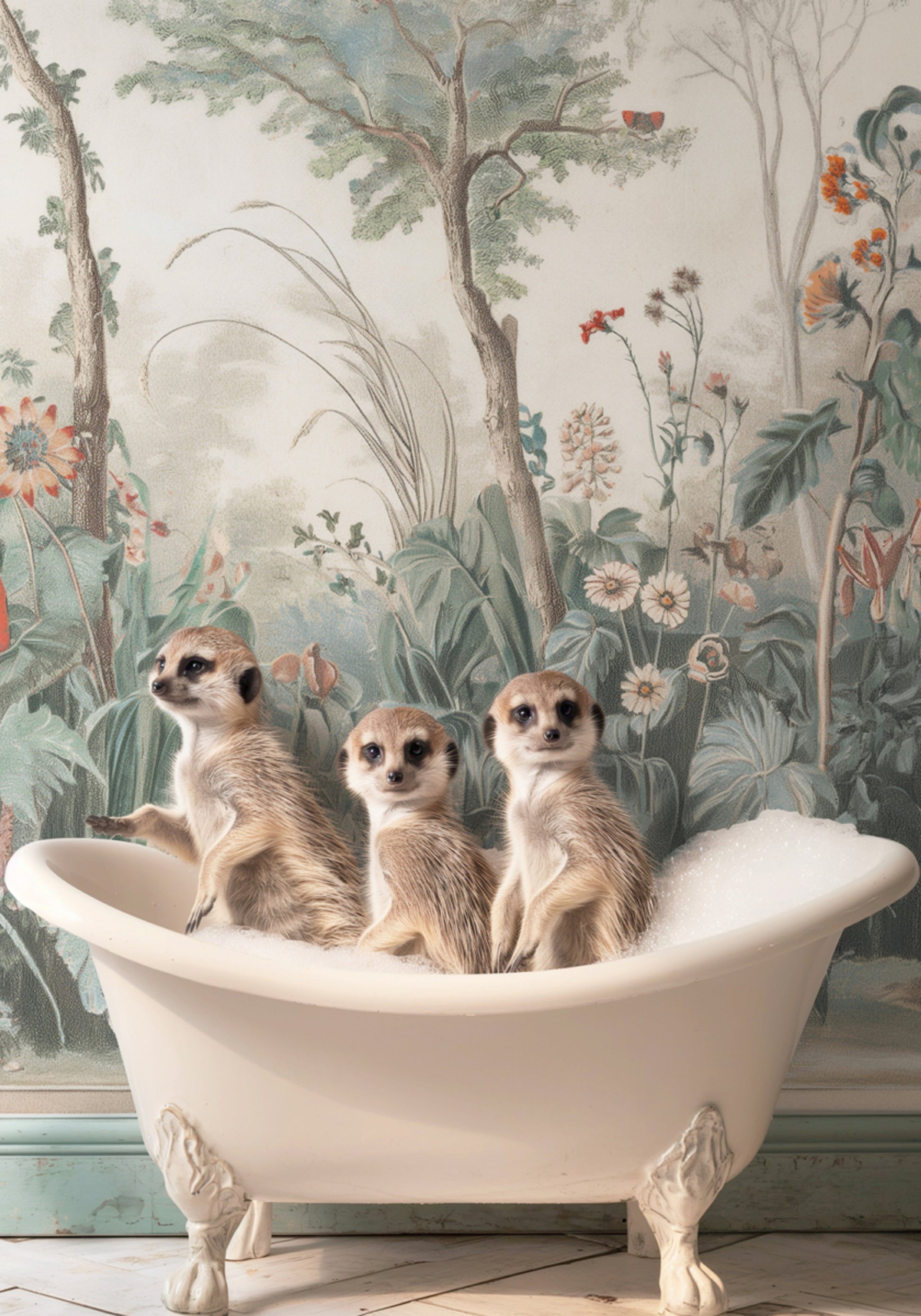 Three Meerkats Bathtime