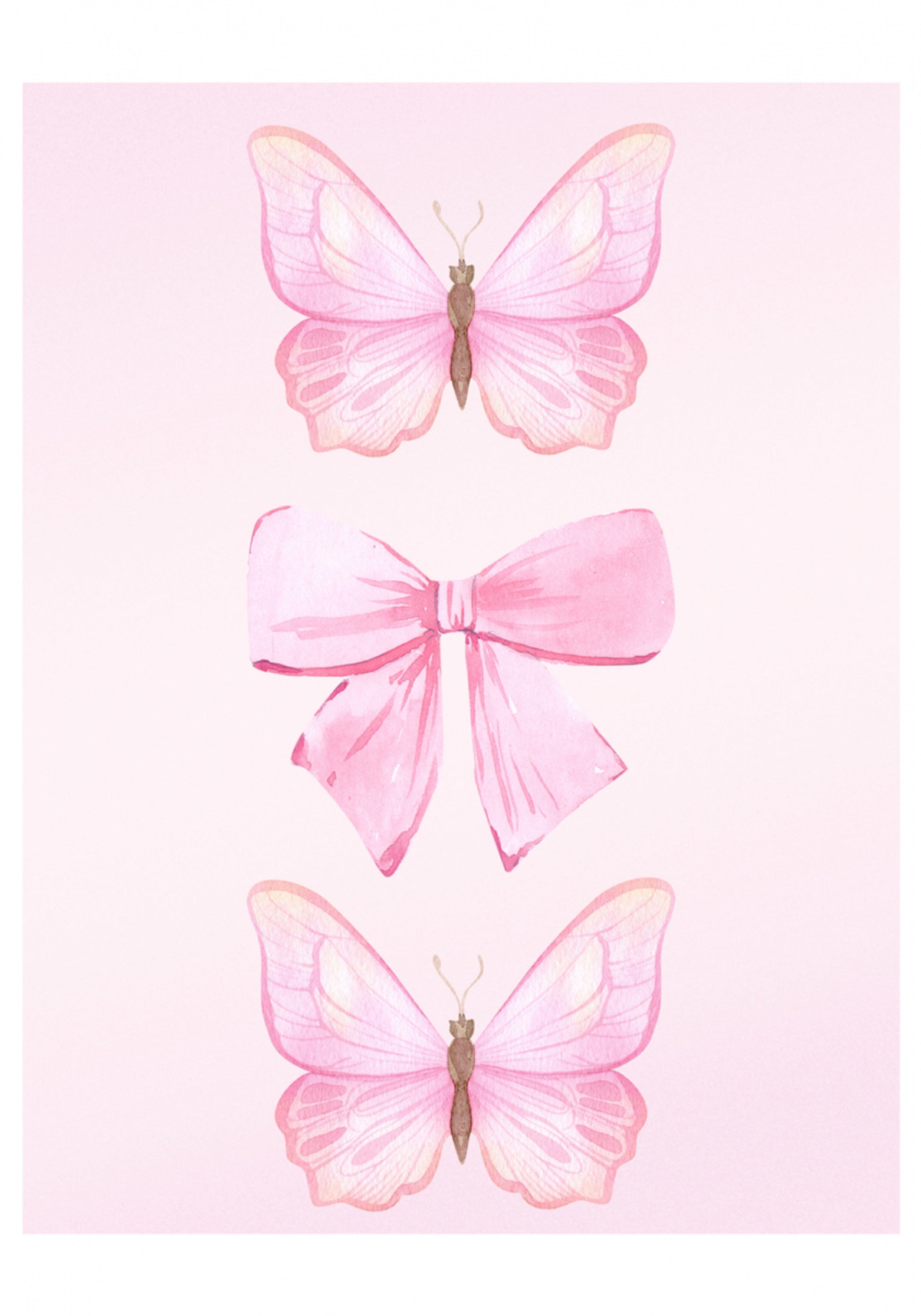 Pink Butterflies and Bow
