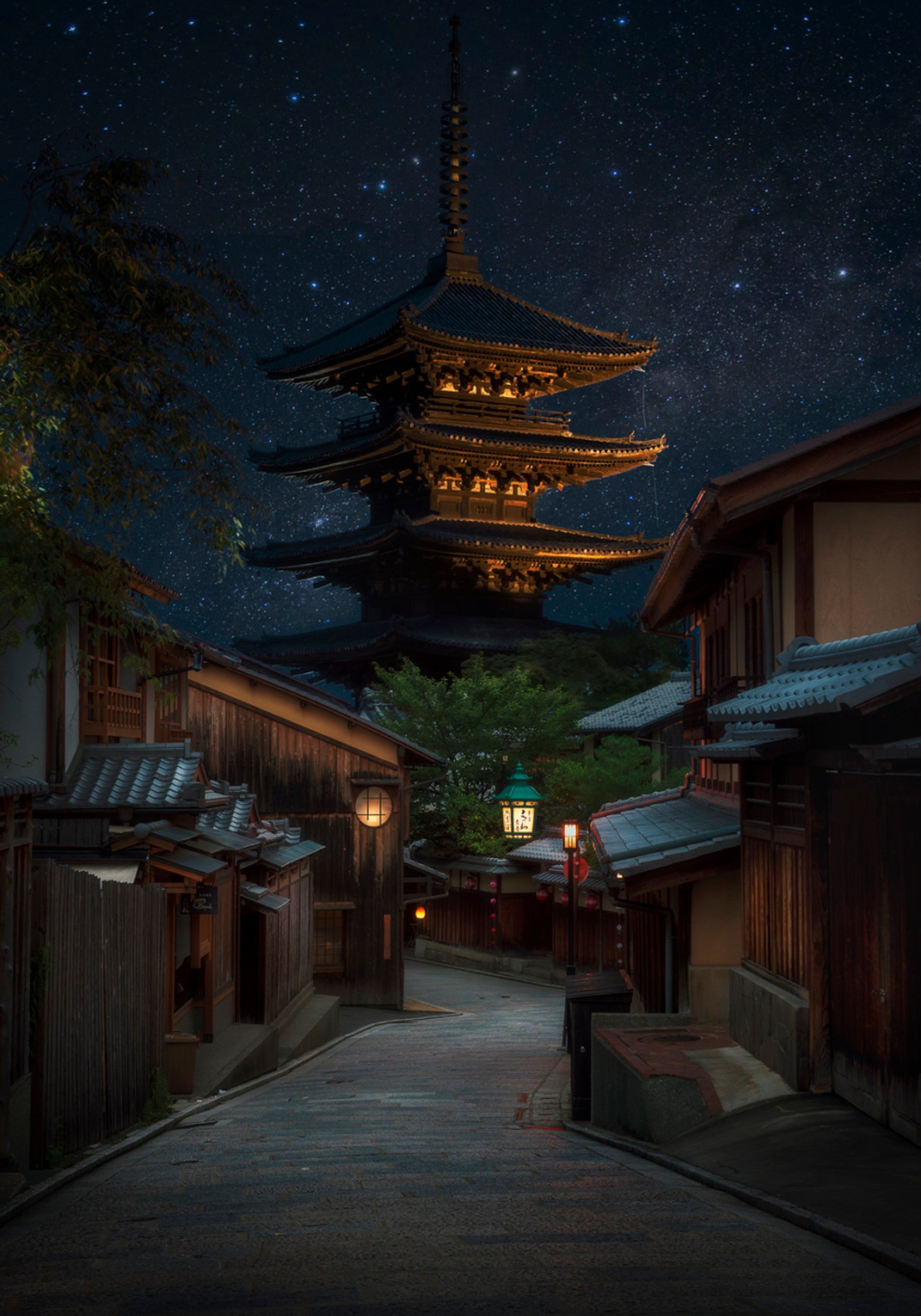 Kyoto Pagoda Starry Night