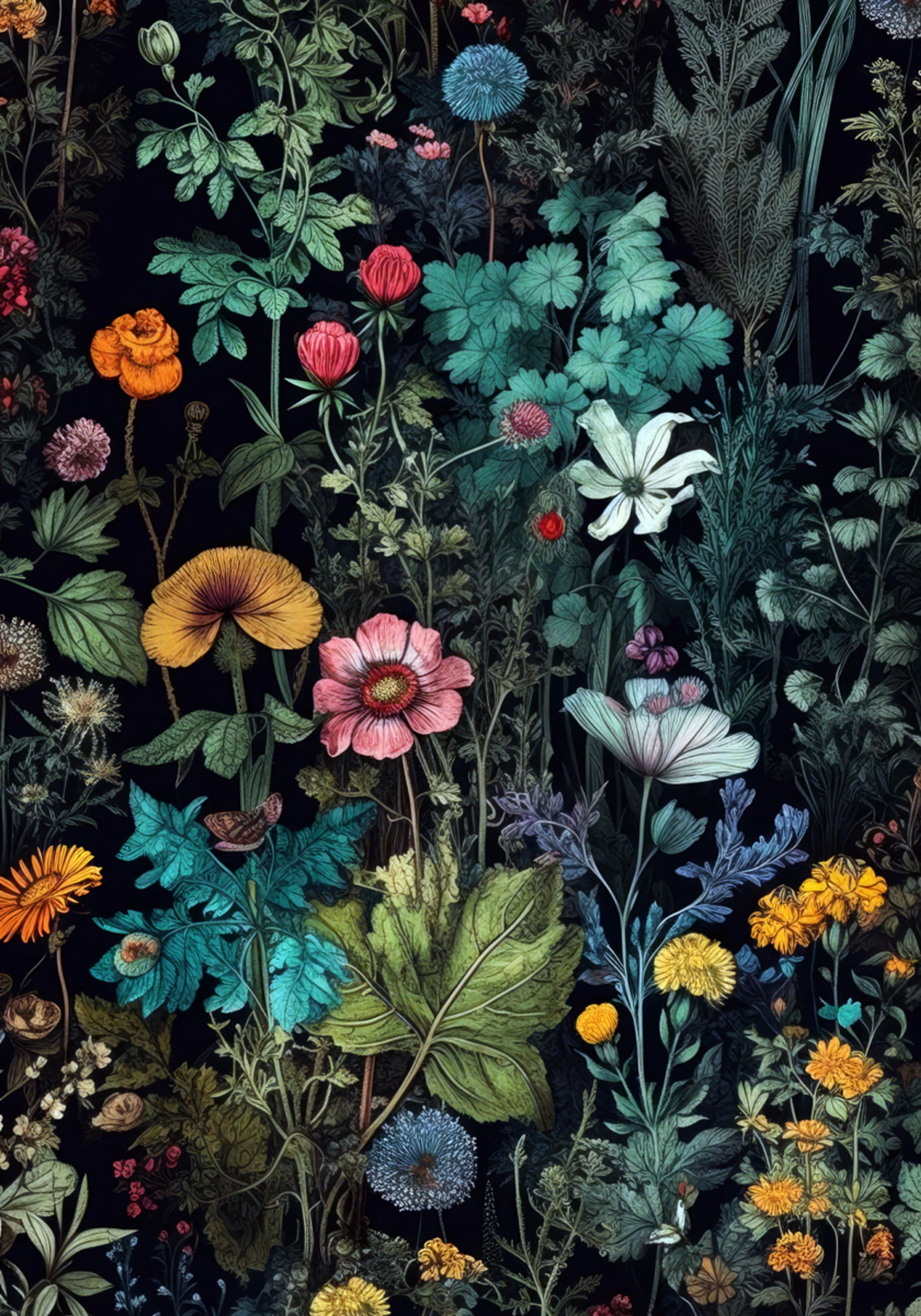 Dark Floral Garden