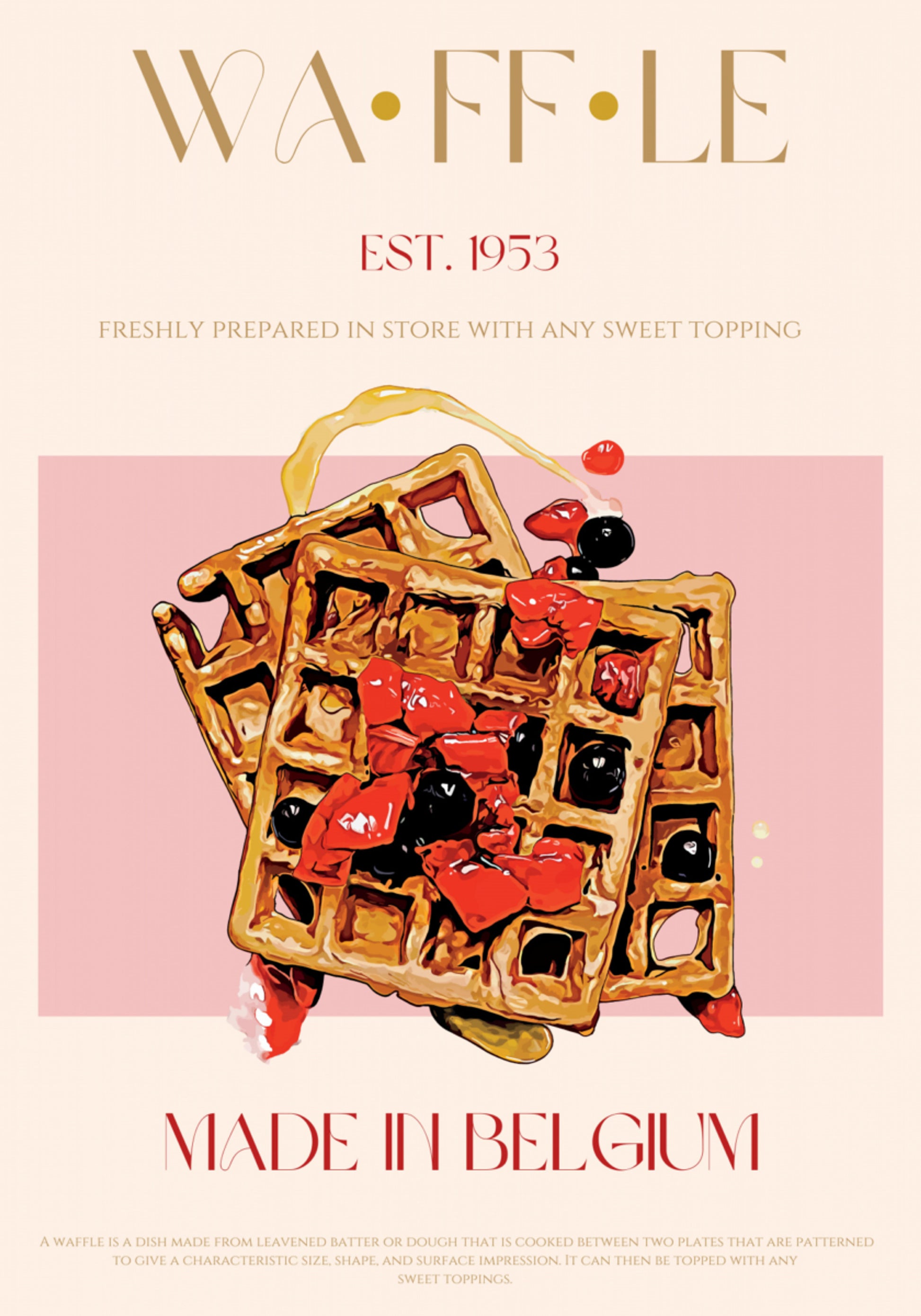 Belgian Waffles with Berries