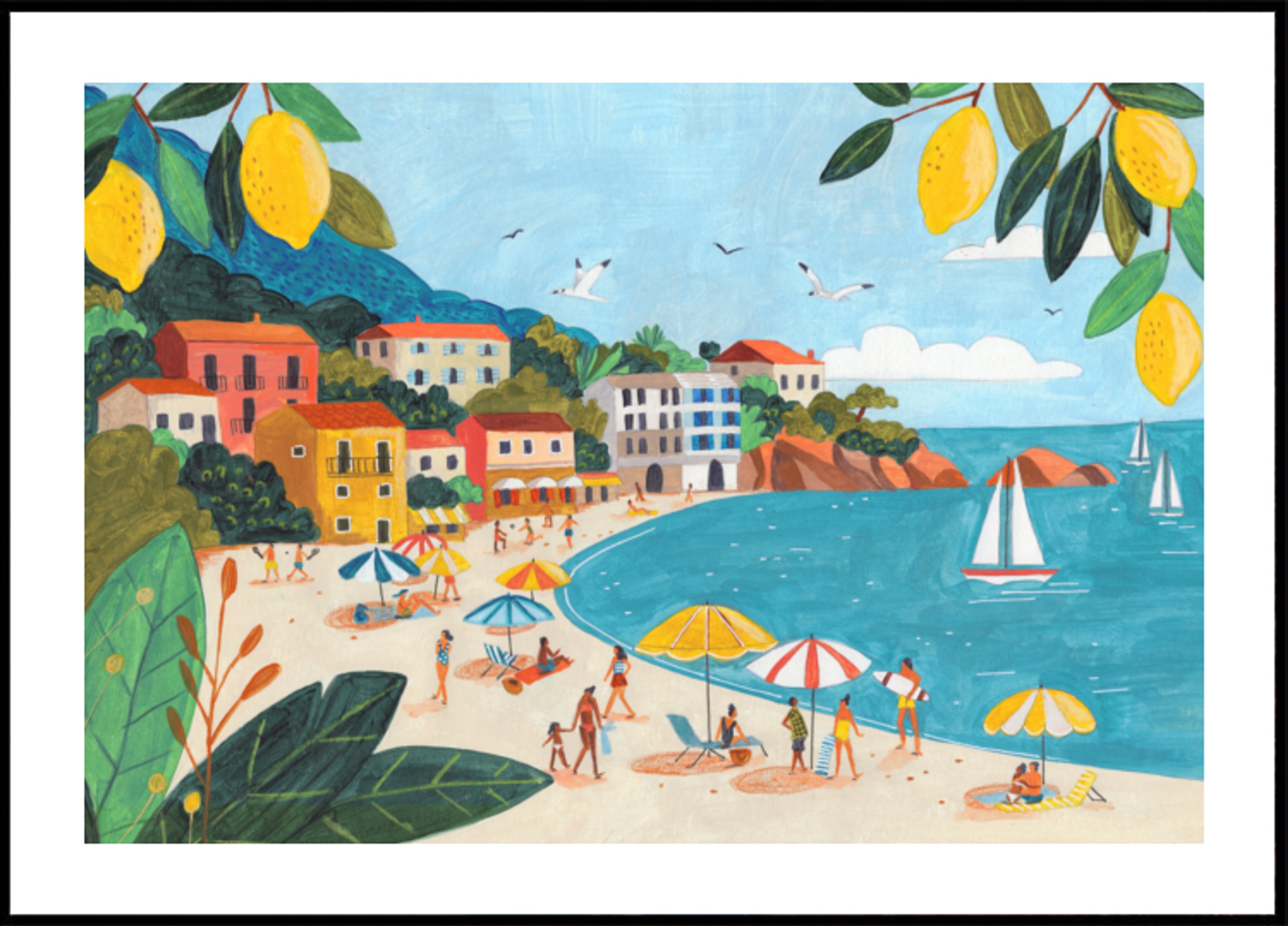 Sunny Lemon Coastal Town