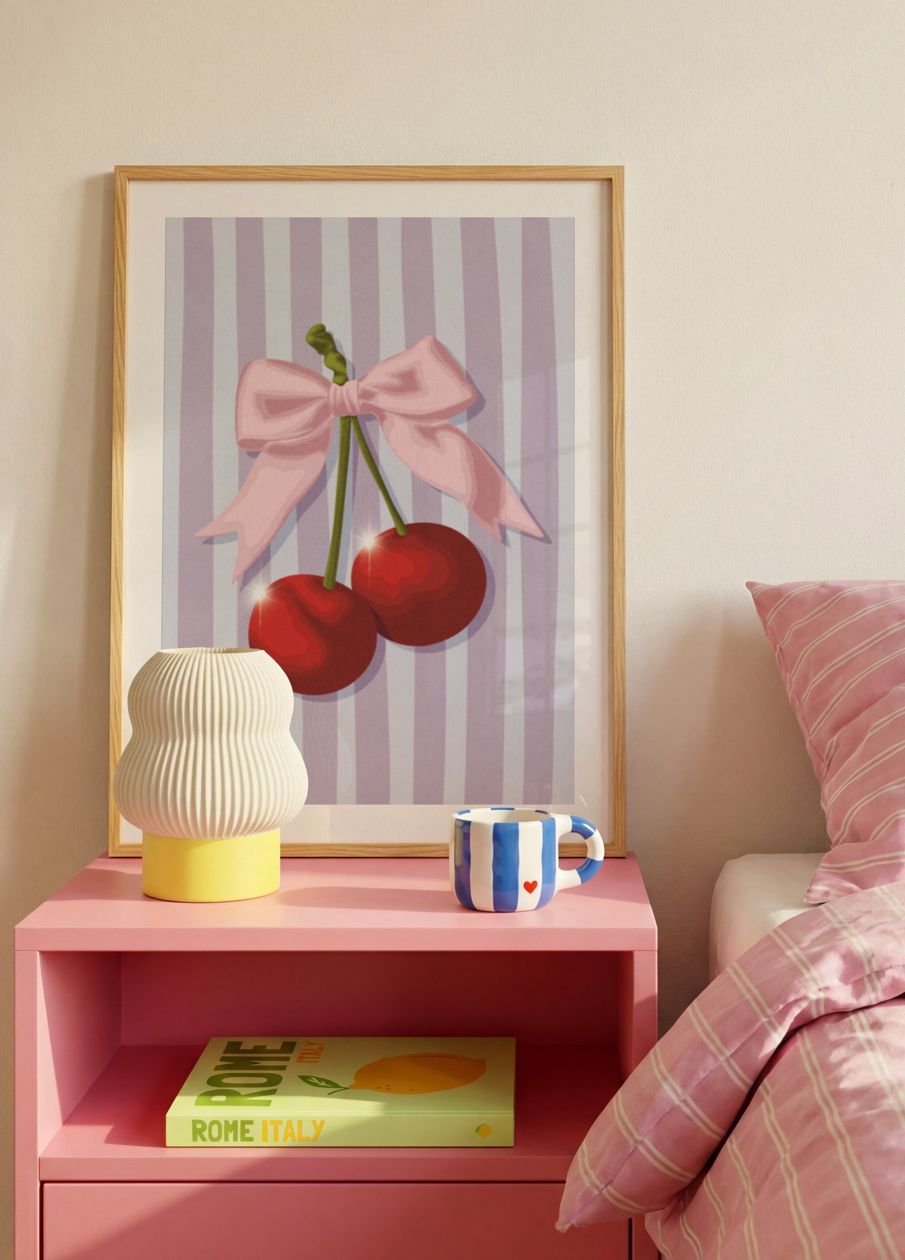 Sweet Pink Bow Cherries