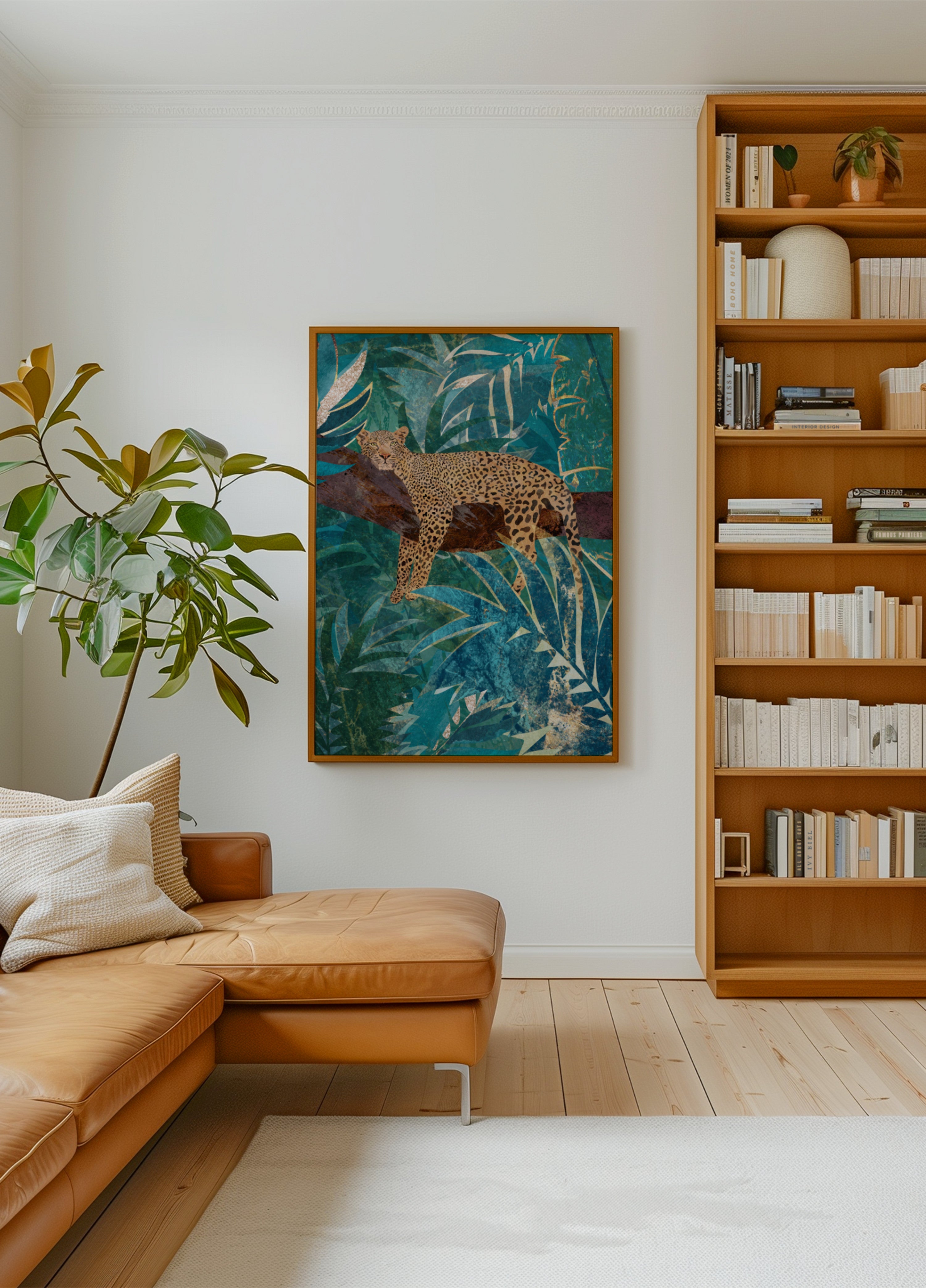 Teal Jungle Leopard
