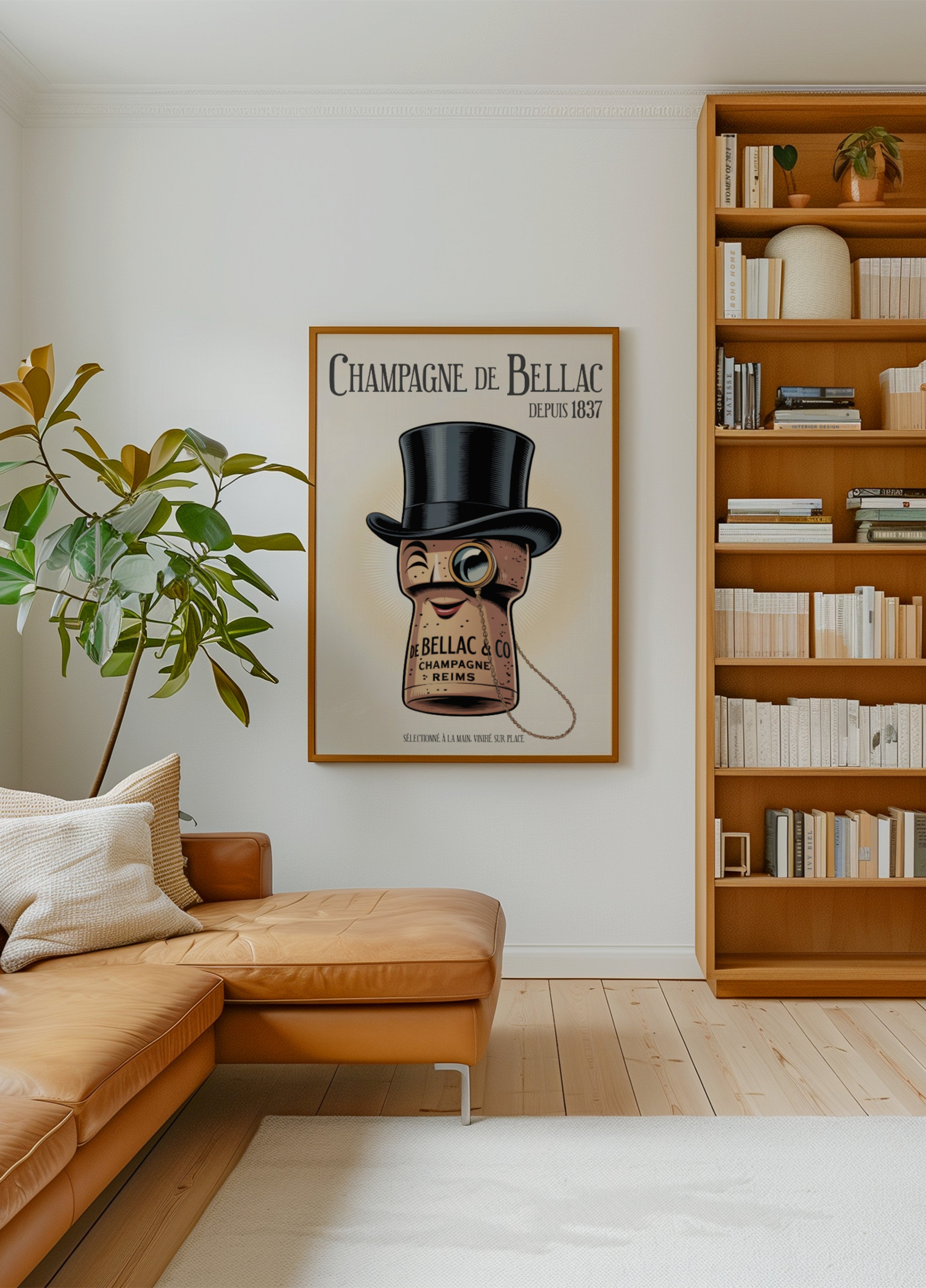 Elegant Champagne Cork Character