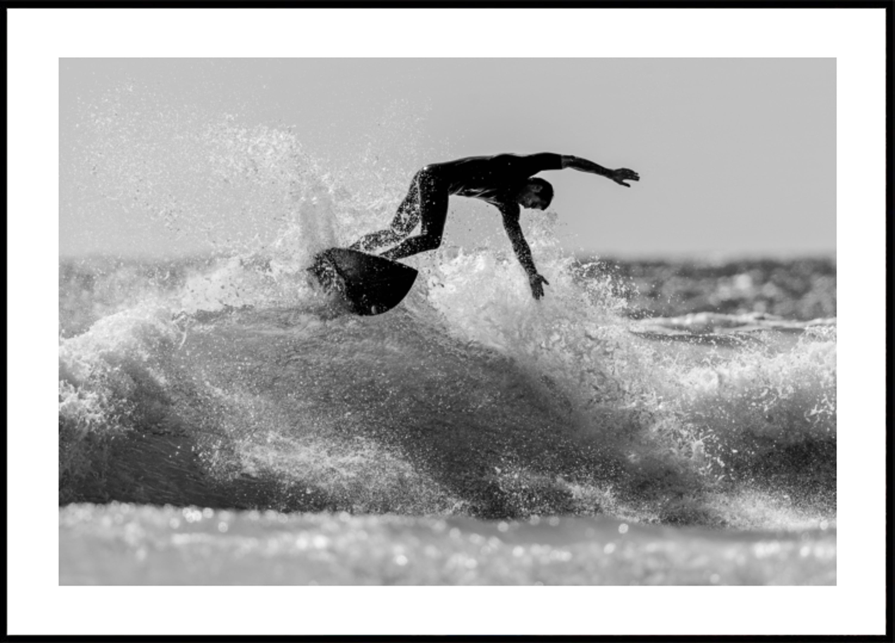Surfer Riding Ocean Wave