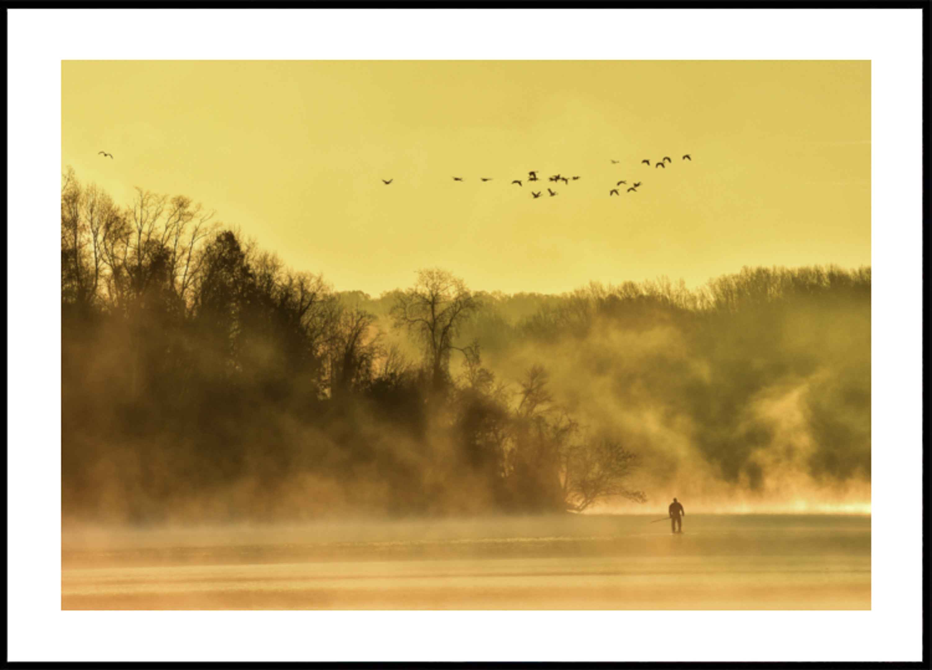 Golden Mist Lone Figure