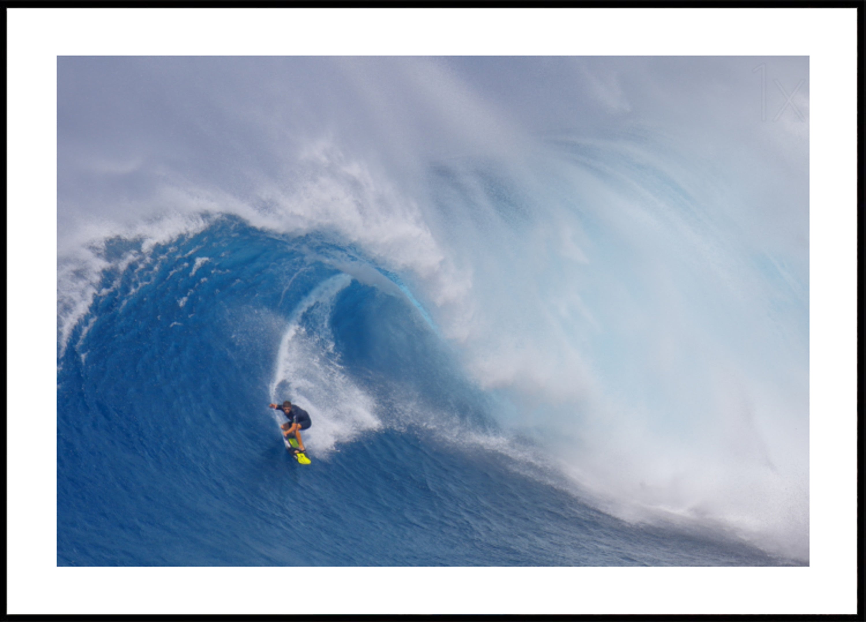 Surfer Riding Big Wave