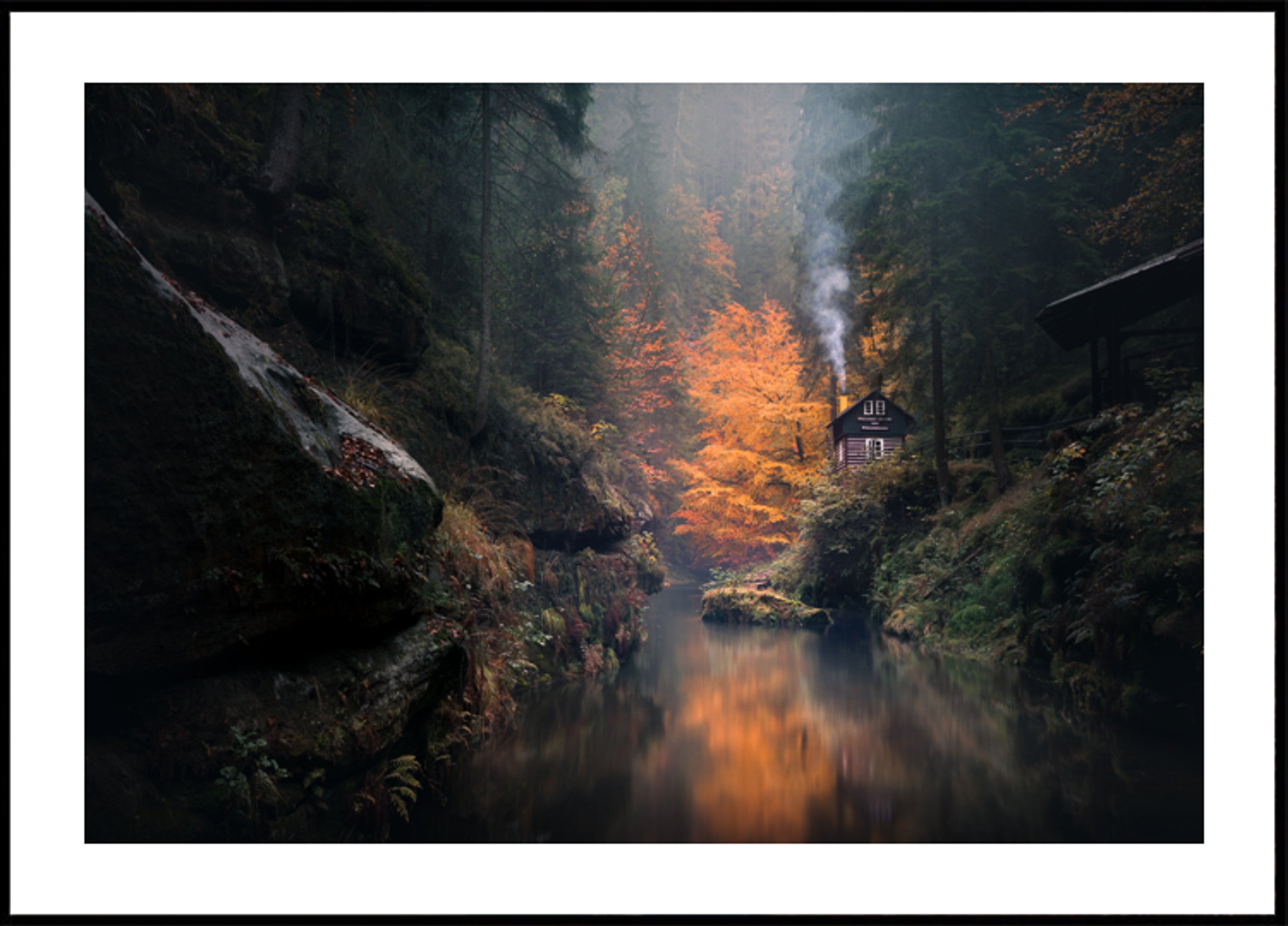 Misty Autumn Cabin