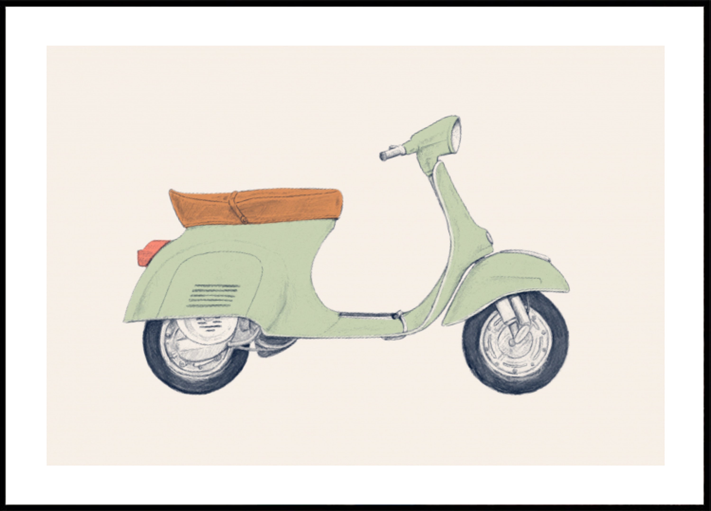 Vintage Green Scooter