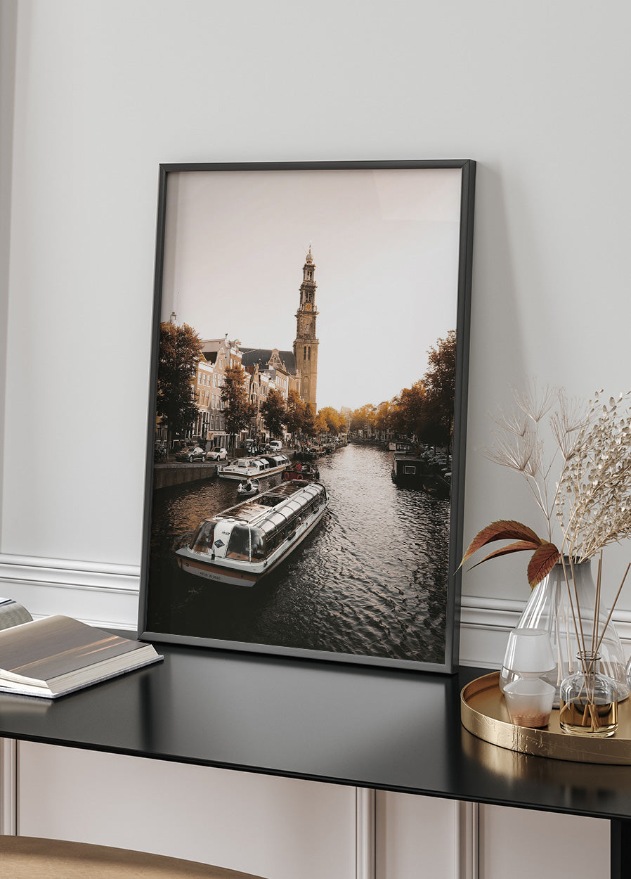 Walk Along The Prinsengracht Canal Poster