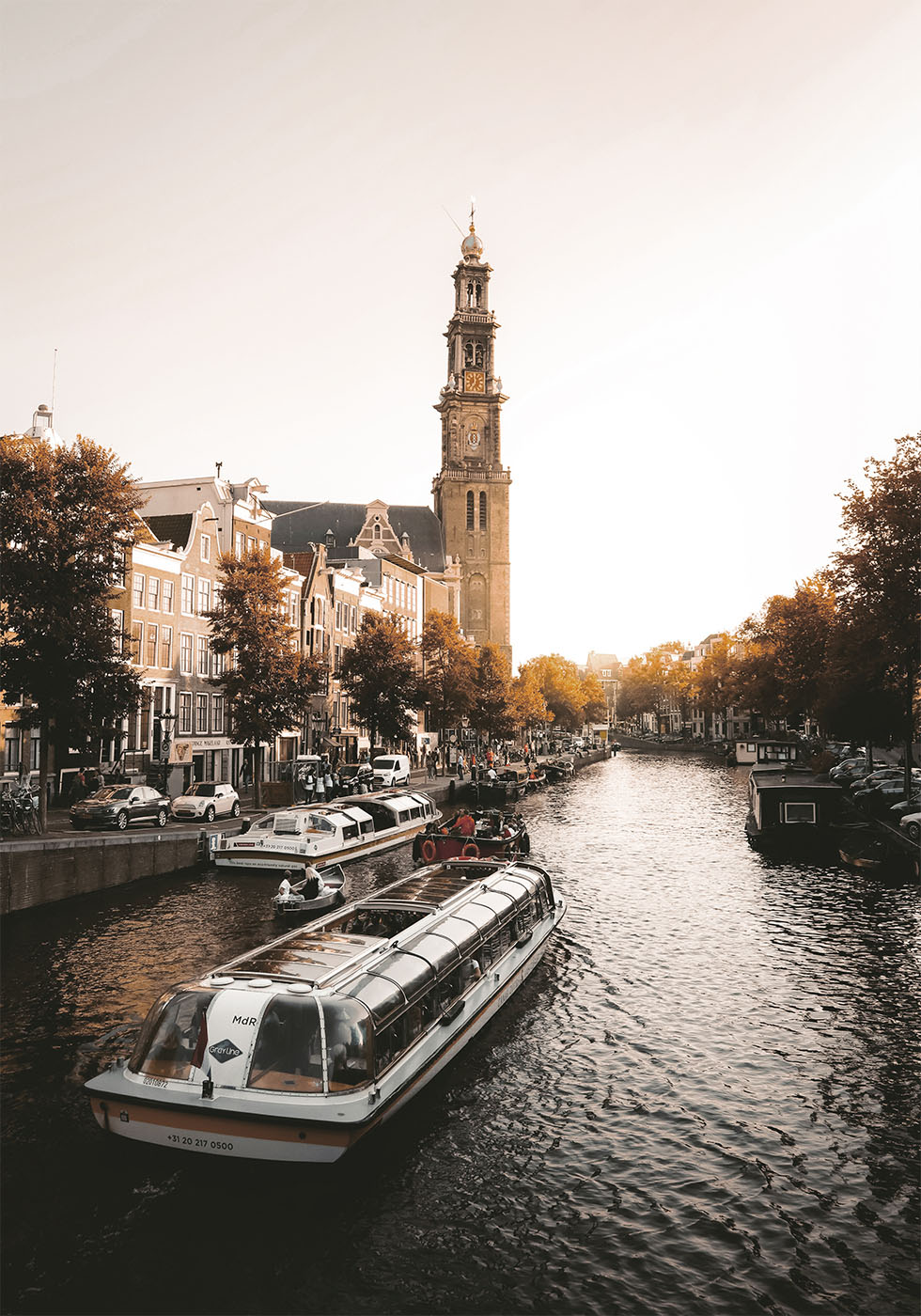 Walk Along The Prinsengracht Canal Poster