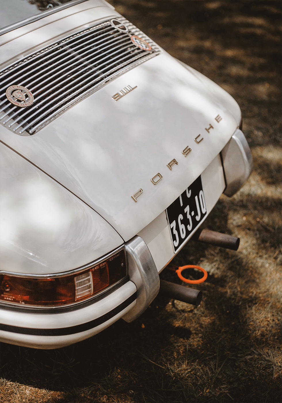 White Porsche 911 Poster