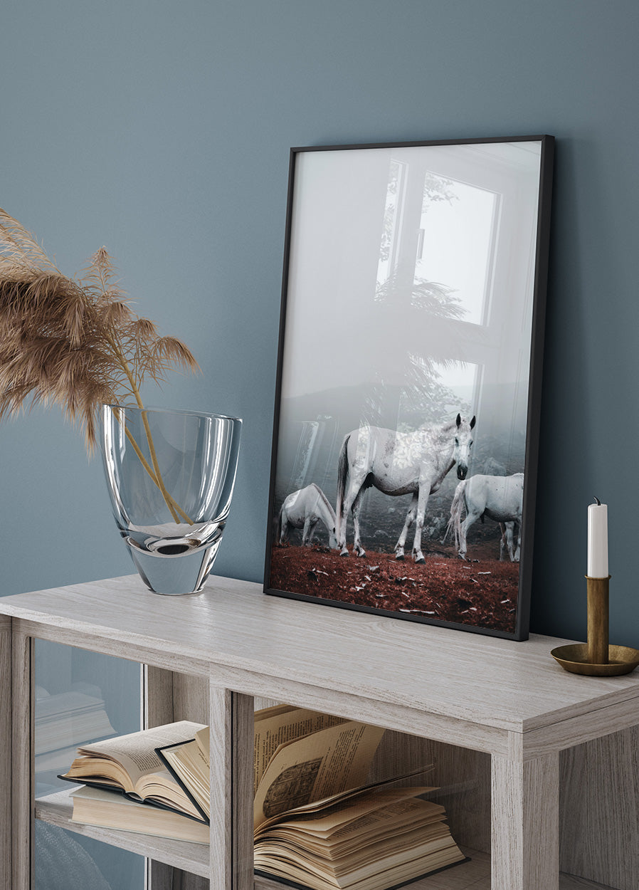 White Horses in The Fog Poster